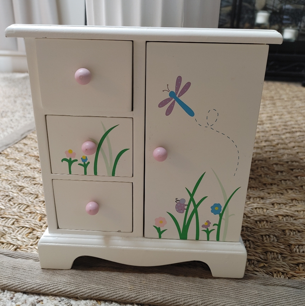 Hand Painted Jewelry Armoire, VICTORIA